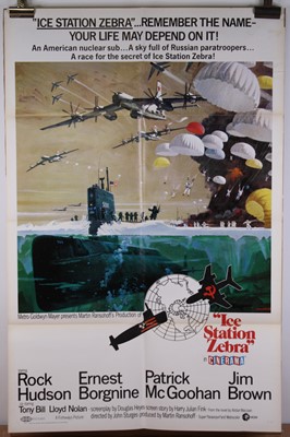 Lot 282 - Ice Station Zebra, 1968 U.S. one sheet film...