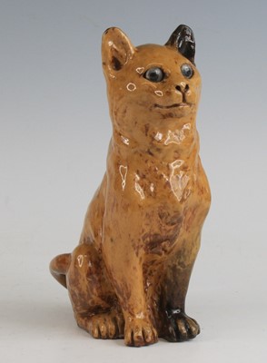 Lot 2093 - An unusual Ewenny pottery model of a cat,...