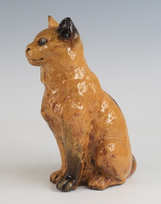 Lot 2093 - An unusual Ewenny pottery model of a cat,...