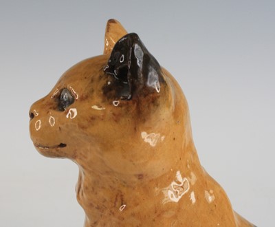 Lot 2093 - An unusual Ewenny pottery model of a cat,...