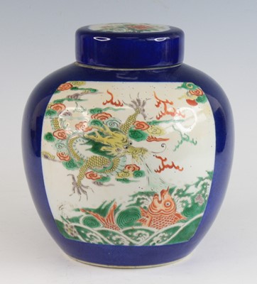 Lot 2361 - A Chinese famille verte porcelain ginger jar...