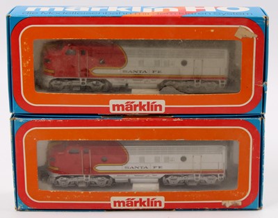 Lot 756 - A Marklin HO scale Santa Fe diesel locomotive...