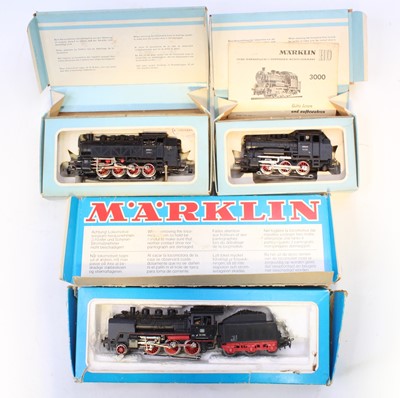 Lot 764 - A collection of three Marklin steam outline HO...