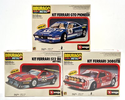 Lot 129 - Burago 1.24/25 scale, Diecast Metal kits,...