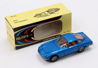 Lot 1591 - Politoys, 539, Lamborghini 3500, blue body...