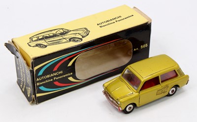 Lot 1590 - Politoys 505 Autobianchi - gold body, red...