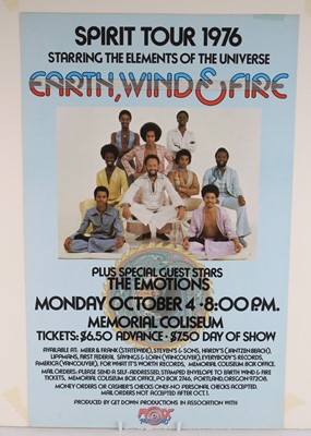 Lot 182 - Earth, Wind & Fire, a promotional poster for...