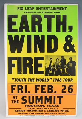 Lot 529 - Earth, Wind & Fire, a promotional poster for...