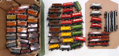 Lot 606 - Approx 59 Hornby-Dublo 3-rail (metal wheeled)...