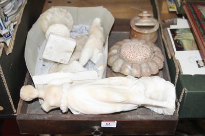 Lot 70 - A small collection of marble and alabaster...