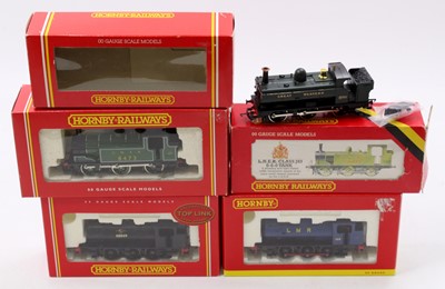 Lot 426 - Five Hornby 0-6-0 locos: R165 GWR pannier tank;...