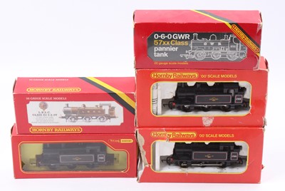 Lot 446 - Five Hornby 0-6-0 steam outline locos: two R52...