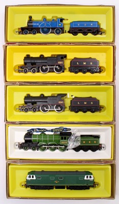 Lot 723 - Five Hornby locos (& tenders where applicable):...