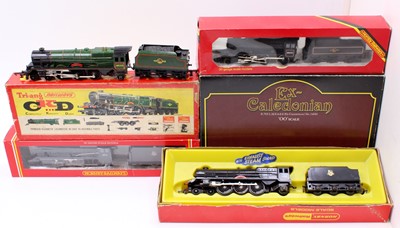 Lot 564 - Five Hornby locos & tenders: R763 Caledonian 4-...