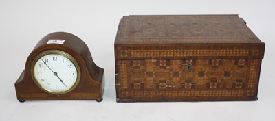 Lot 48 - An Edwardian mahogany and chequer strung cased...