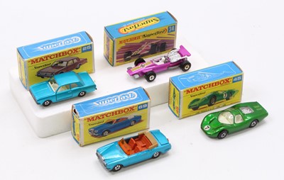 Lot 1513 - Matchbox Lesney Superfast boxed model group of...