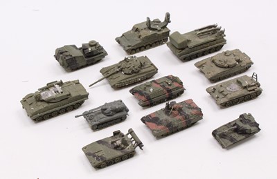 Lot 731 - Collection of 54 various white metal military...