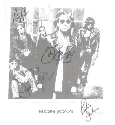 Lot 164 - Bon Jovi, a black and white publicity...