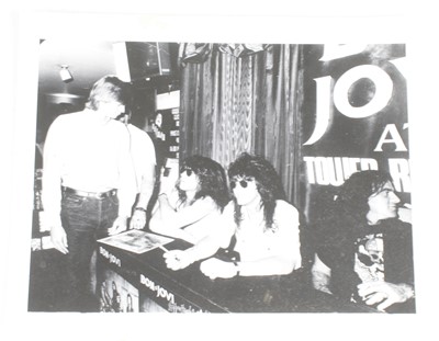 Lot 164 - Bon Jovi, a black and white publicity...