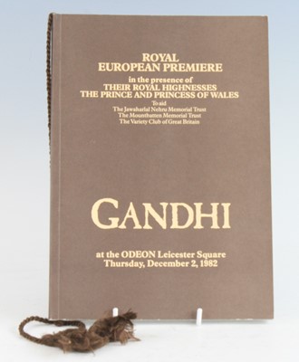 Lot 348 - Gandhi, Royal European Premiere souvenir...