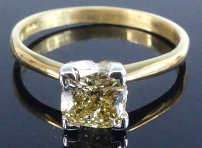 Lot 2277 - An 18ct yellow and white gold diamond...