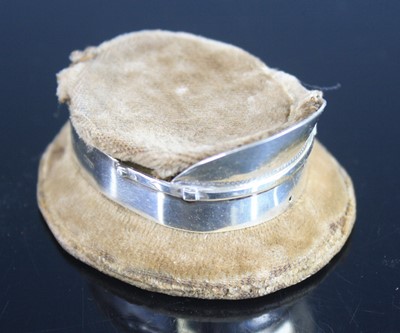 Lot 2210 - A George V silver novelty pin cushion in the...