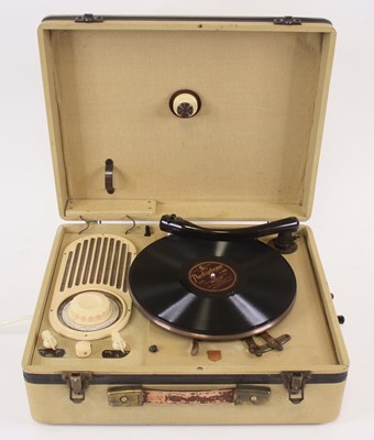 Lot 227 - An Alba model 707B portable radiogram, with...