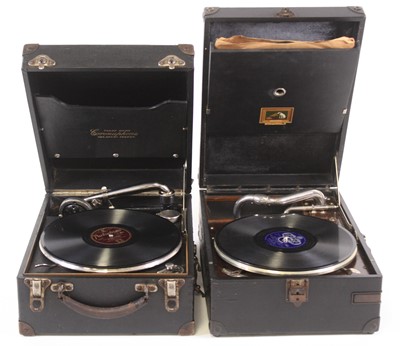 Lot 232 - A Coronaphone portable wind-up gramophone,...