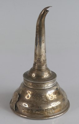 Lot 2176 - An Elizabeth II silver wine funnel, having a...