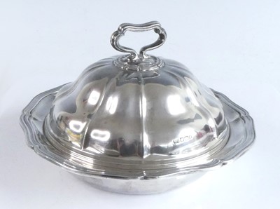 Lot 2139 - A late Victorian silver muffin dish and cover,...