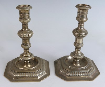 Lot 2174 - A pair of Elizabeth II silver candlesticks in...