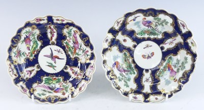 Lot 2058 - Two first period Worcester porcelain dishes,...