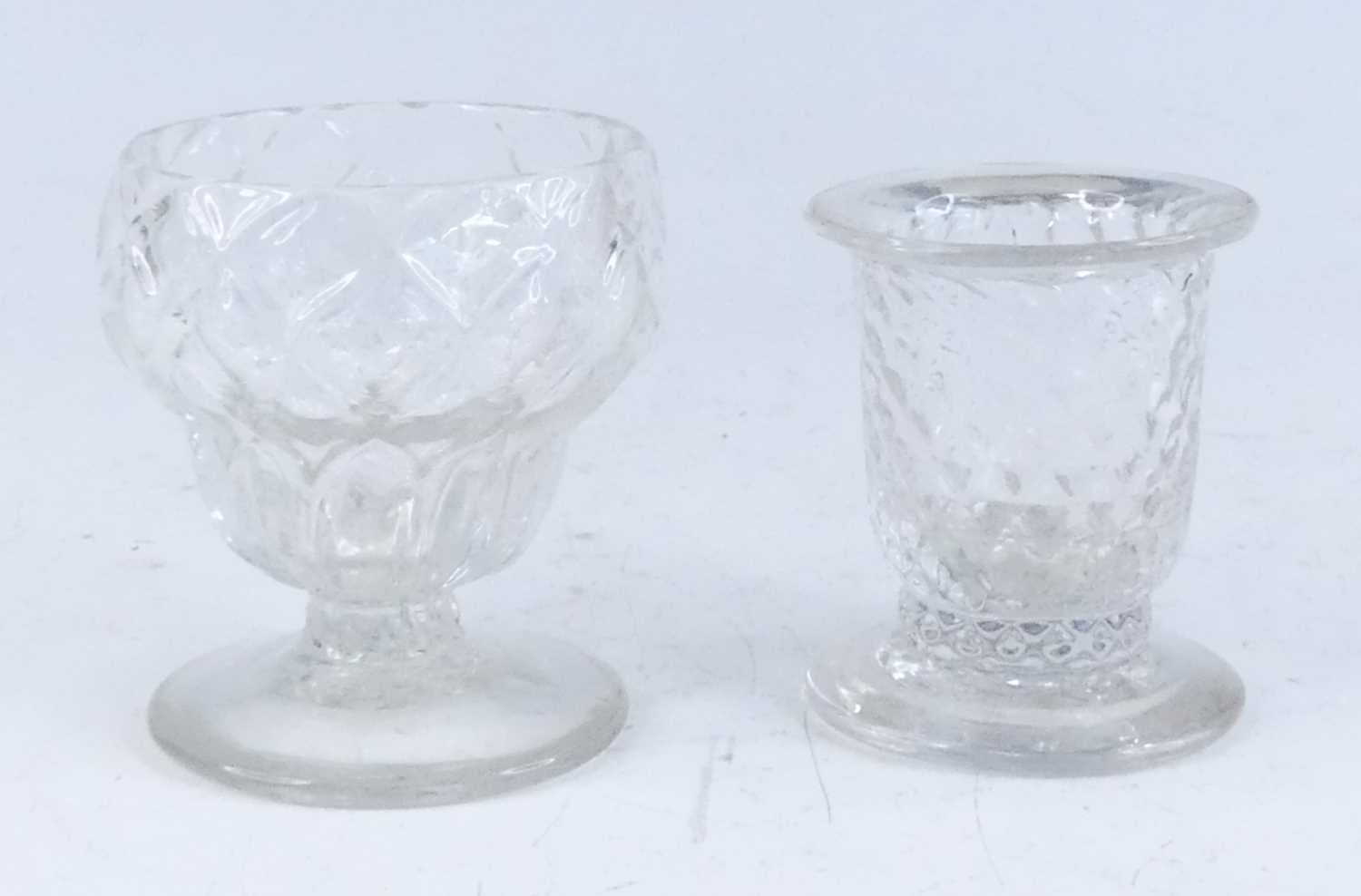 Lot 2100 - A glass monteith, circa 1750, the honeycomb...