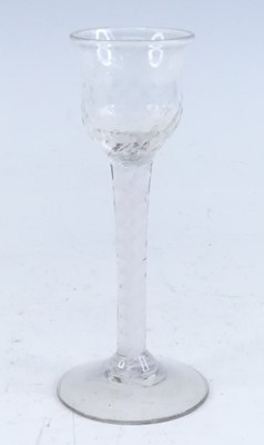 Lot 2115 - A wine glass, circa 1770, the basal moulded...