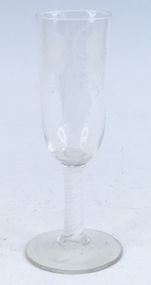 Lot 2105 - An ale glass, circa 1770, the round funnel...