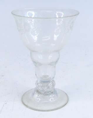 Lot 2103 - A jelly glass, circa 1750, the triple ogee...