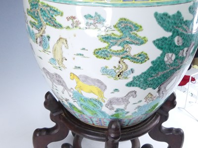Lot 2365 - A Chinese porcelain fish bowl, Republic period,...