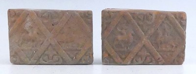 Lot 2050 - A pair of Belgian fire bricks, circa 1600,...