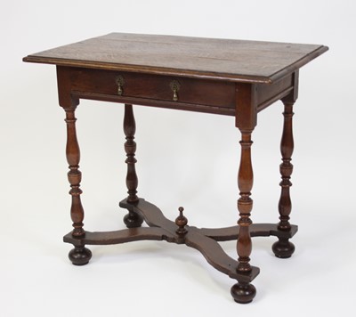 Lot 2488 - A circa 1700 joined oak single drawer side...