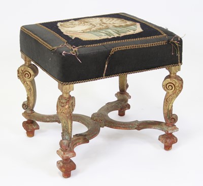 Lot 2518 - A Baroque influenced giltwood dressing stool,...