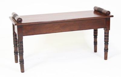 Lot 2481 - A Victorian style mahogany window seat, having...