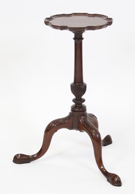 Lot 2519 - A circa 1900 mahogany kettle stand, the fixed...