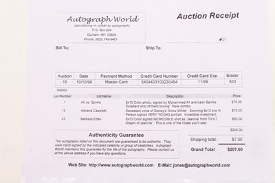 Lot 421 - Leon Spinks (1953-2021) and Muhammad Ali (1942-...