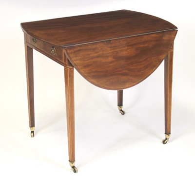 Lot 2517 - A Sheraton Revival mahogany and inlaid...