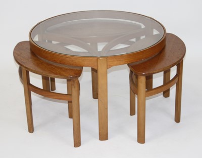 Lot 1403 - A 1960s Nathan 'Trinity' teak nest of four...