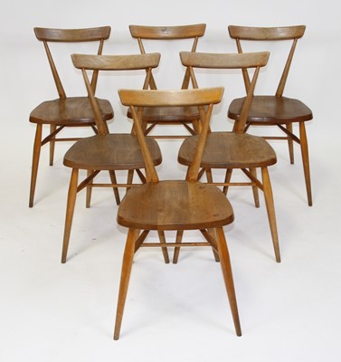 Lot 1398 - A set of six 1960s Ercol blond elm stacking...