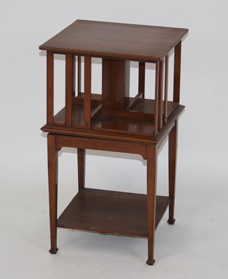 Lot 1336 - A circa 1900 walnut square book table by...