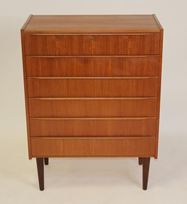 Lot 1364 - Skeie & Co - a 1960s Norweigan teak chest,...