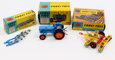 Lot 1302 - Corgi Toys Farming vehicle and attachment...