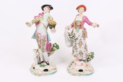 Lot 1 - A pair of 19th century French porcelain...